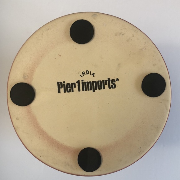 Pier 1 Made In India Red Speckled Ribbed Vase - Picture 5 of 8